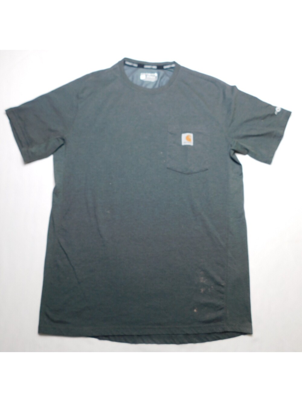 Carhartt Force Men's Medium Gray Relaxed Fit Pocket T-Shirt Flawed Distressed Wo